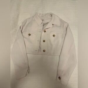 Aritzia Wilfred Little Cropped Jacket, Light Birch (XS)